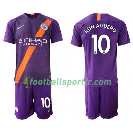 Tenue Manchester City Kun Aguero 10 Enfant Troisieme 2018-2019 Maillot de Foot